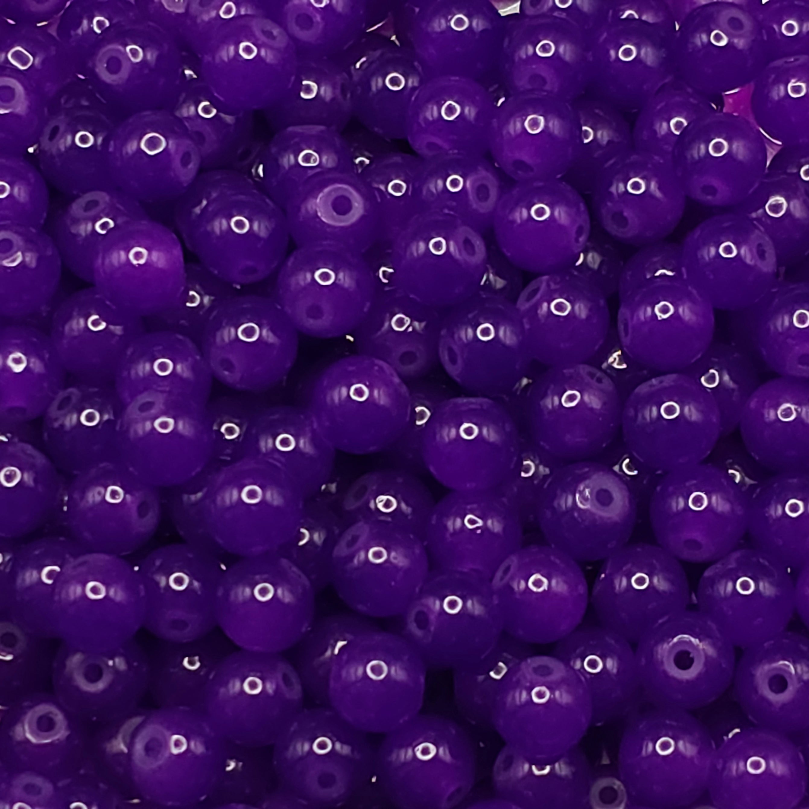 8mm Chalcedony Style Glass Beads for Jewellery Making
