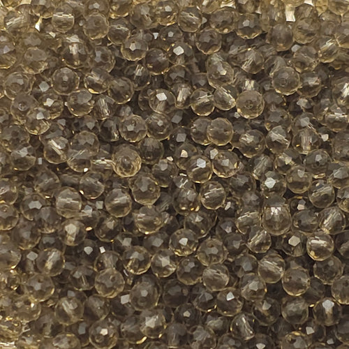 6mm Grey Crystal Glass Rondelle Beads for Jewellery Making
