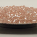 Pink Faceted Crystal Glass Rondelle Beads
