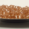 Salmon Faceted Crystal Glass Rondelle Beads