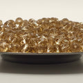 Tan Faceted Crystal Glass Rondelle Beads