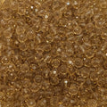 Tan Faceted Crystal Glass Rondelle Beads