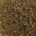 Coconut Brown Faceted Crystal Glass Rondelle Beads