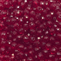 Fire Brick Faceted Crystal Glass Rondelle Beads