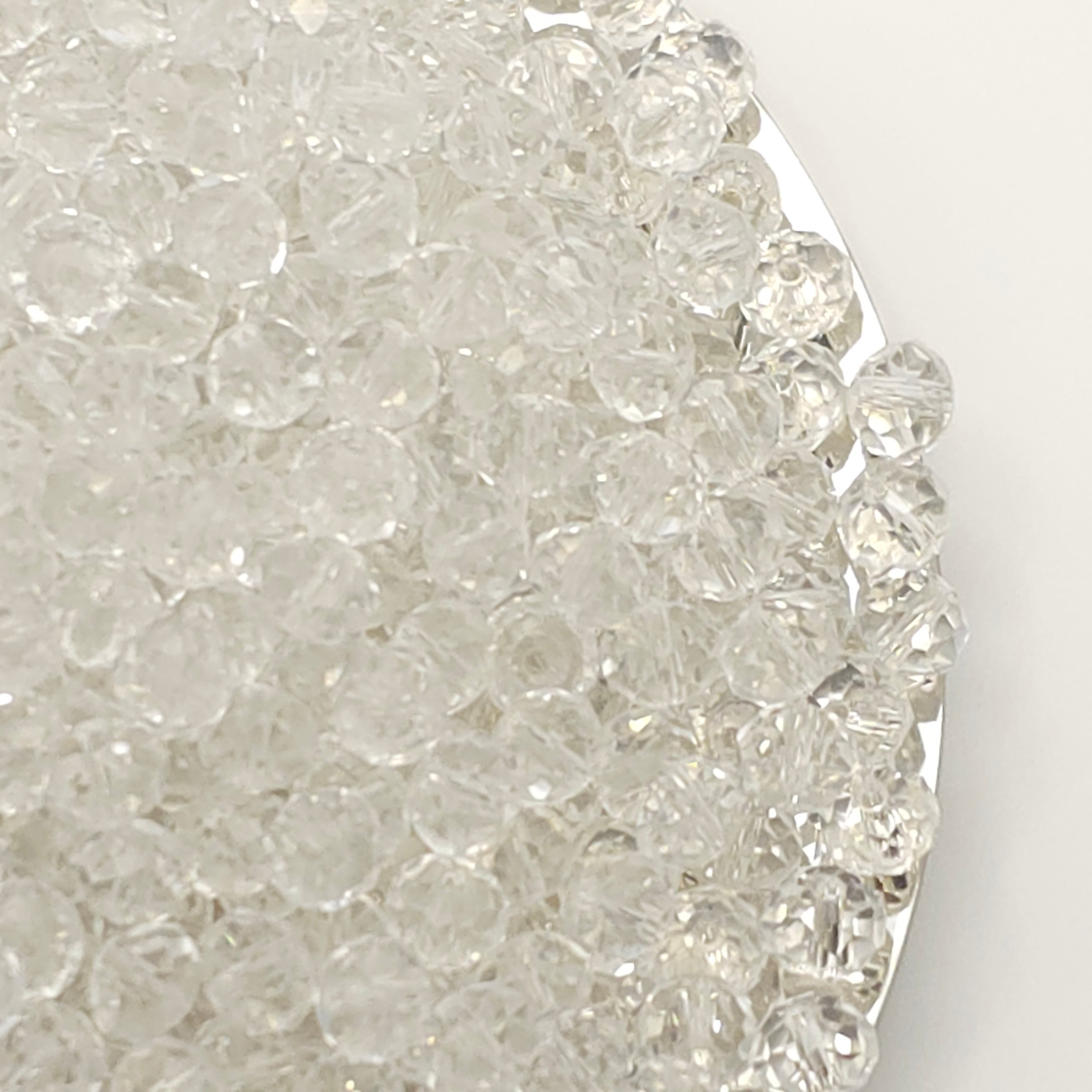 Clear Faceted Crystal Glass Rondelle Beads