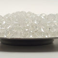 Clear Faceted Crystal Glass Rondelle Beads