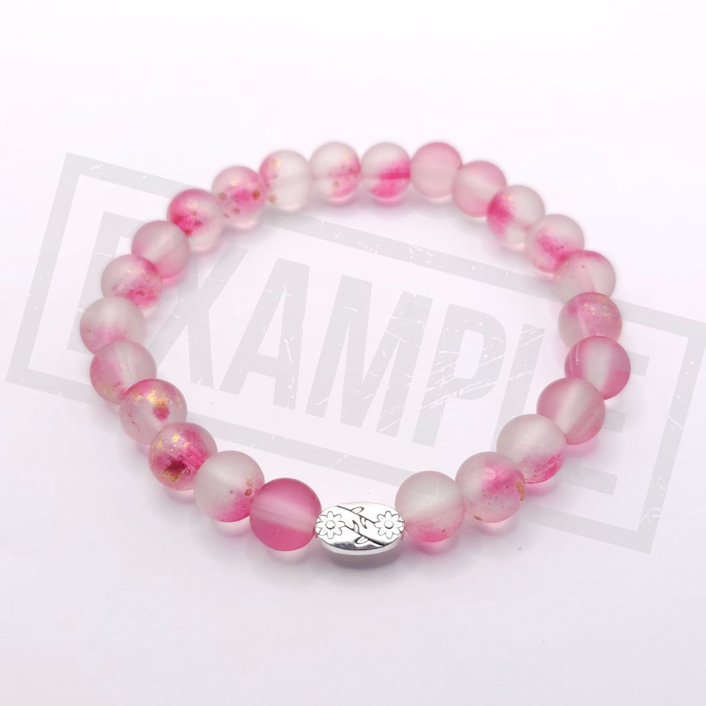 Berry Purple frosted glass bead bracelet with a matte finish. Rich, elegant and perfect for premium handmade jewellery.