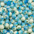 Cyan Premium Painted Glossy Glass Beads