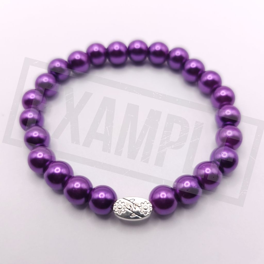 Dark Orchid – Pearlised Gloss Glass Beads (8mm, Pack of 100)