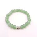 Emerald Green – Chalcedony Style Glass Bead Stretch Bracelet