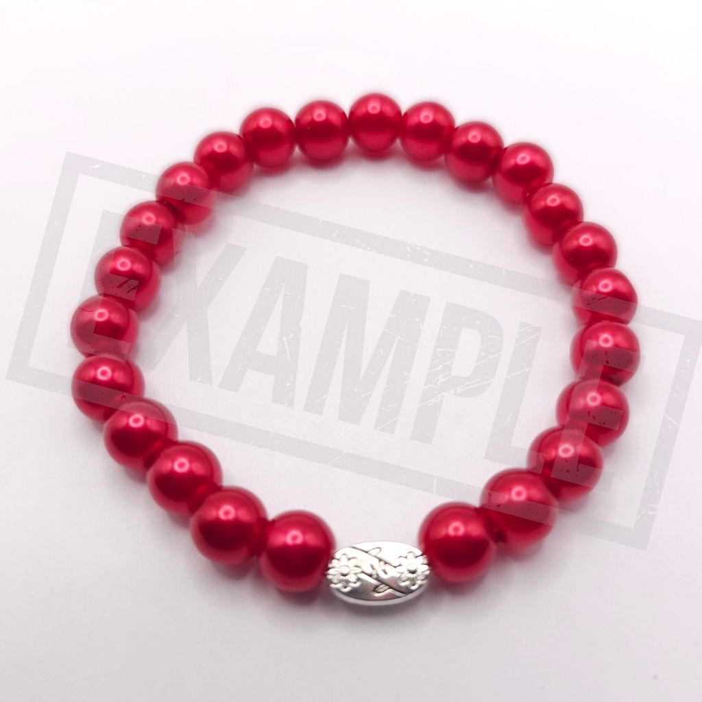 Fire Brick – Pearlised Gloss Glass Beads (8mm, Pack of 100)
