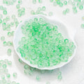 Fruit Green frosted glass beads with a matte finish. Fresh, lively and perfect for colourful handmade jewellery.