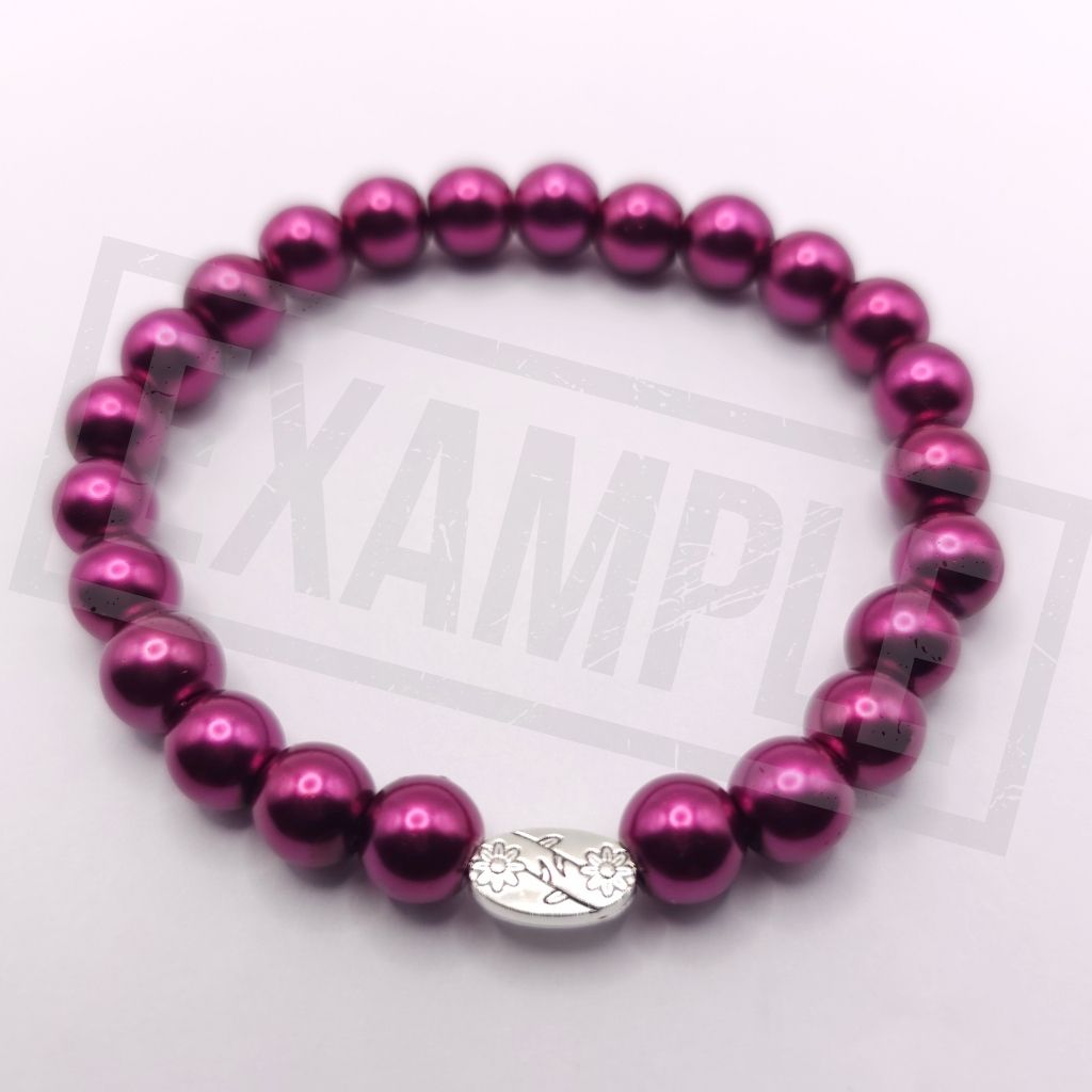 Medium Violet – Pearlised Gloss Glass Beads (8mm, Pack of 100)