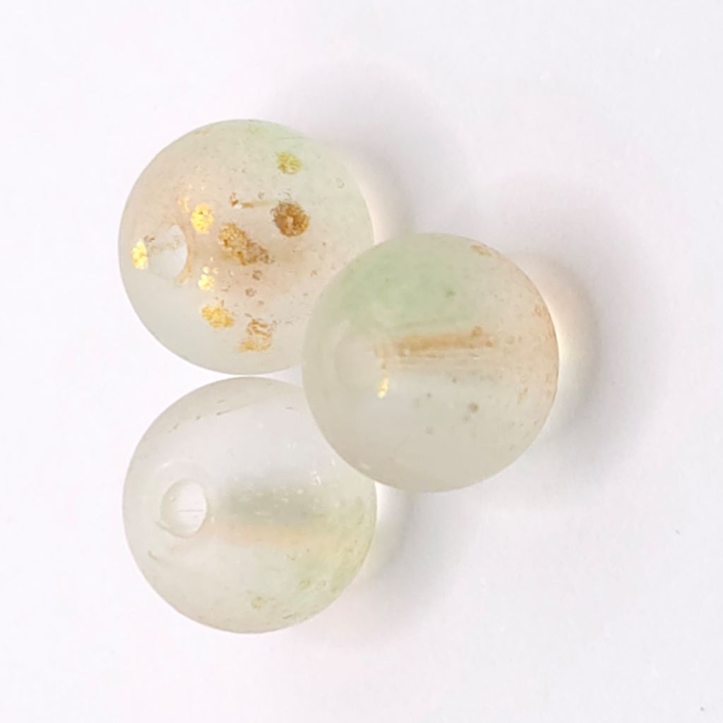 Orange‑Blue frosted glass beads with a matte finish. Bold, colourful and perfect for creative handmade jewellery.