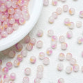 Peach gradient glossy beads with a soft shine. Warm and perfect for feminine handmade jewellery.