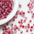 Red gradient glossy beads with a polished shine. Warm, bold and perfect for elegant handmade jewellery.