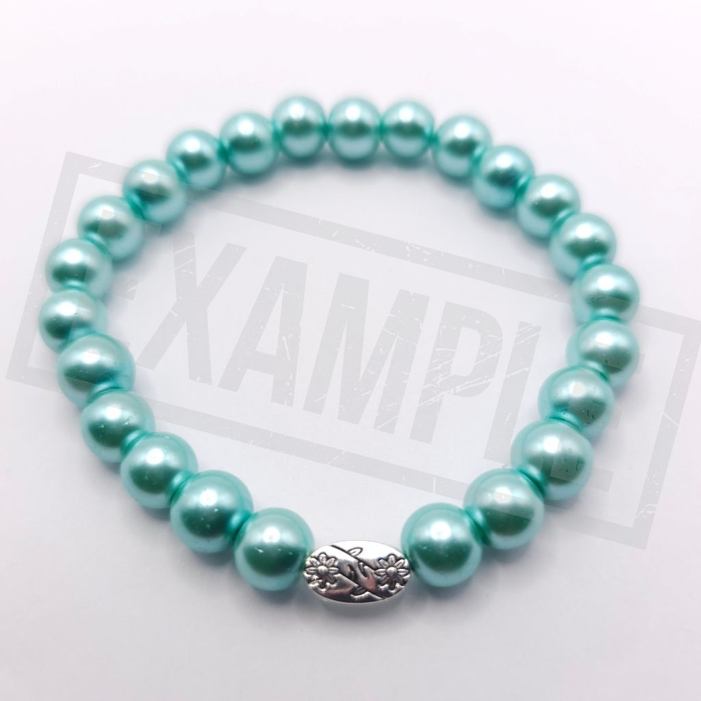 Turquoise – Pearlised Gloss Glass Beads (8mm, Pack of 100)